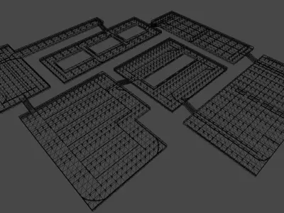 Parking Garage Racing Track Low-poly 3D model