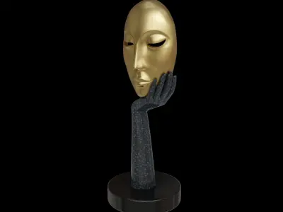 Abstract Art Face Statue Masks Luxury Home Decor Thinker 3D print model