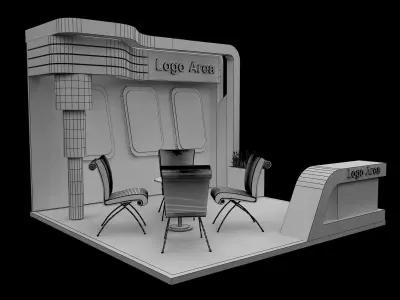 Booth Exhibition Stand a349a 3D model