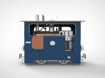 old tram train 3D model