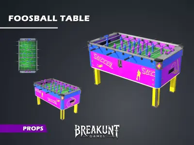 Foosball table  - 3d Model Low-poly 3D model
