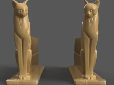 Cat Monitor Riser 3D STL File for Desk Decoration 3D print model