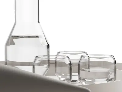 061 Kitchen decor set DISHES atipico angolo carafe set 01 3D model