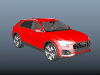 Audi Q8 2019  Low-poly 3D model