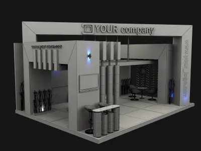 Booth Exhibition Stand a504 3D model
