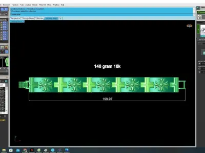 Luxury Cross Pattern Link Bracelet Design 3446 3D print model