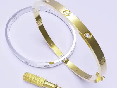 Love Bracelet  17cm   cod36 3D print model