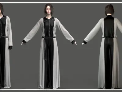 20 different sets of womens clothes 3D model