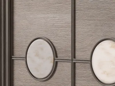 Modular wall panels 3 wood color options 3D model
