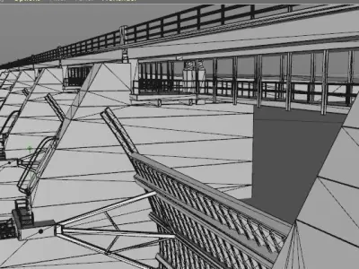 bridge dam game model V2 3D model