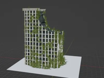 Apocalyptic Building  Free 3D model