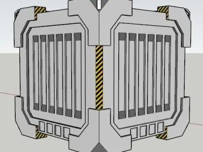 3D Container metal box Low-poly 3D model