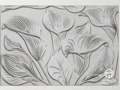 3D CNC Wall Panels Modern Wall Decor Model 01 3D model