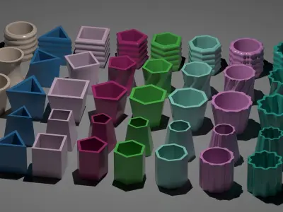3d Printable Flower Pots 3D print model