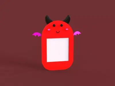Cartoon Devil Frame  Low-poly 3D model