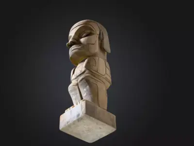 Majestic Stone Guardian Low-poly 3D model