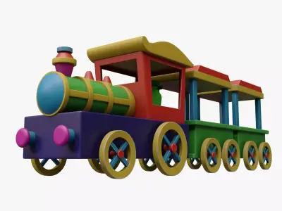 Toy Train Model 3D model