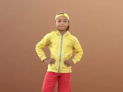 Zachary 10046 - Standing Child Low-poly 3D model