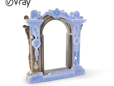 Ornate Gothic Archway Model Pack for Architectural Scenes Low-poly 3D model