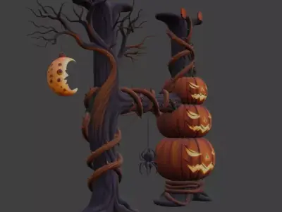 Halloween Letter H 3D Model 3D print model