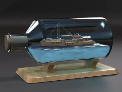 Ship in the Jar 3D model