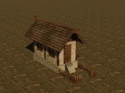 Medieval House 16 Free low-poly 3D model
