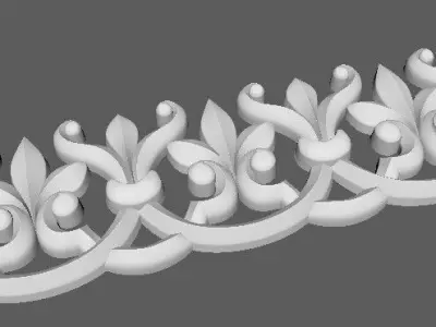 Central decor ornament for furniture 3D model 236