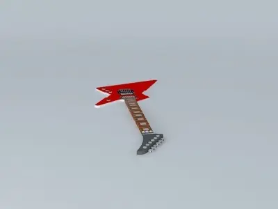 Electric Guitar of DOOOOOM Free 3D model