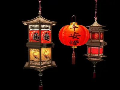 Chinese palace lantern 3D model