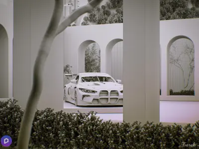 Car 3d Podium Display Mockup Low-poly 3D model