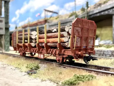 ROLLS-0032 Swedish SJ Litt Lp801 Stake Car H0-scale 3D print model