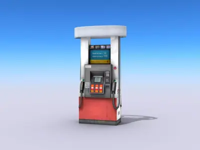 Gas Pump Low-poly 3D model