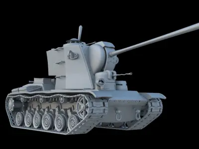 Tank KV-5 - Cartoon version 3D model