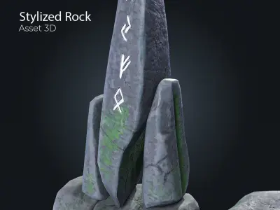 Stylized Rock V1 Free low-poly 3D model