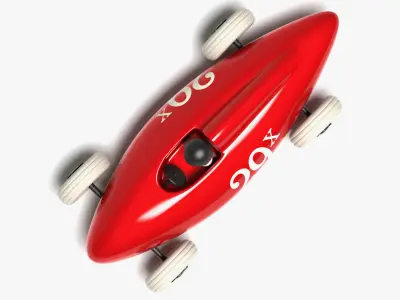 Belly Tank Racer Low-poly 3D model