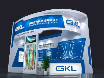 Booth - Area - 6X3-3DMAX2009-019 3D model