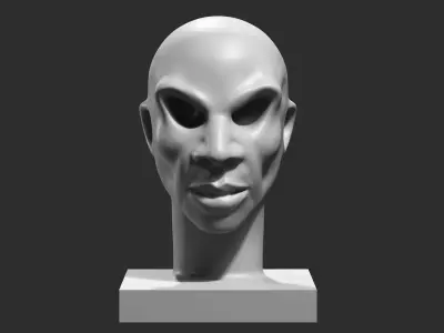human head modern sculpture 3d print model 97 3D print model