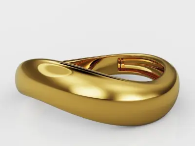 Wave ring 3D print model