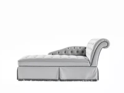 Elegant Gray Chaise model pack Low-poly 3D model