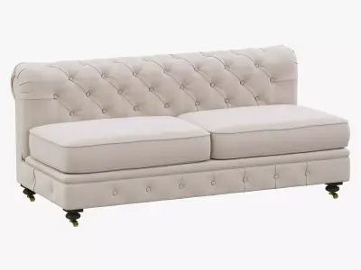 Restoration Hardware Kensington Upholstered Armless Sofa 3D model