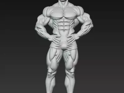 Bodybuilder Man 01 3D print model