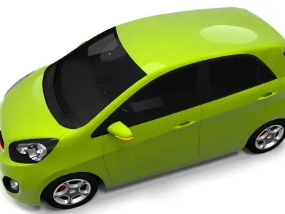 KIA PICANTO 5 DOOR LOWPOLY Low-poly 3D model