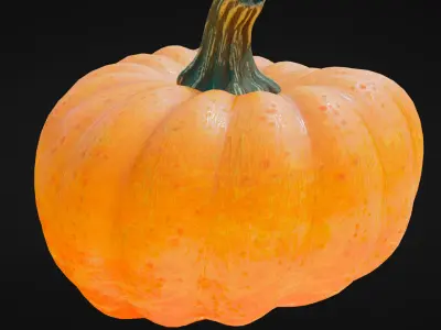 Halloween pumpkin Low-poly 3D model