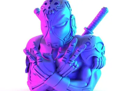Aztec Deadpool Mexican Maya toy 3D print model