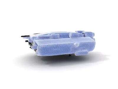 Futuristic Starship White model pack Low-poly 3D model