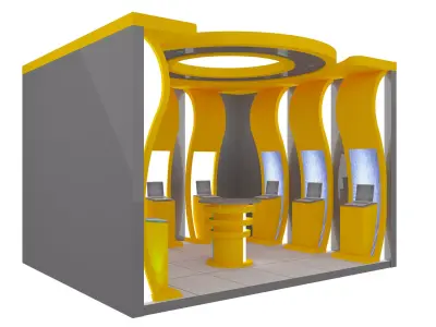  Booth Exhibition Stand a14a 3D model