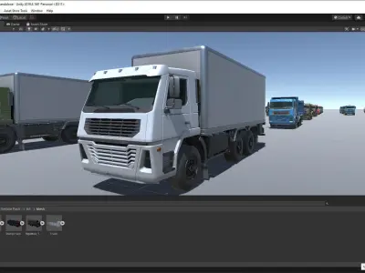 Truck Vehicle Pack Unity Low-poly 3D model