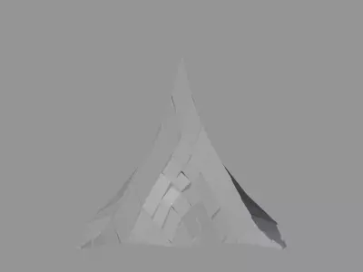 Peak Structure 2nd Version Low-poly 3D model