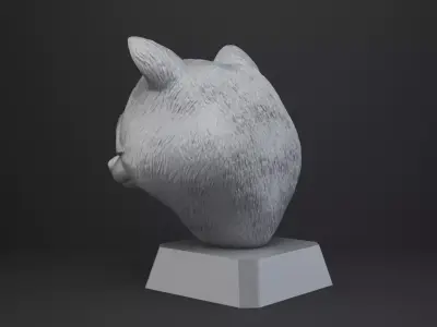 Raccoon Bust - Animal Figurine 3D print model