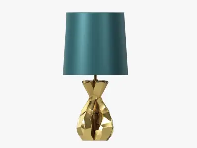 Table lamp with lampshade 06 3D model